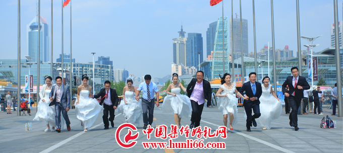 2014年6月青岛海之恋集体婚礼