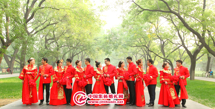 C婚嫁五意新五福中式集体婚礼